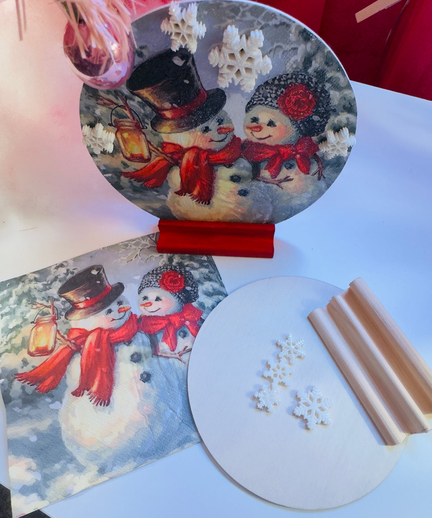 Snowman Couple Craft Kit
