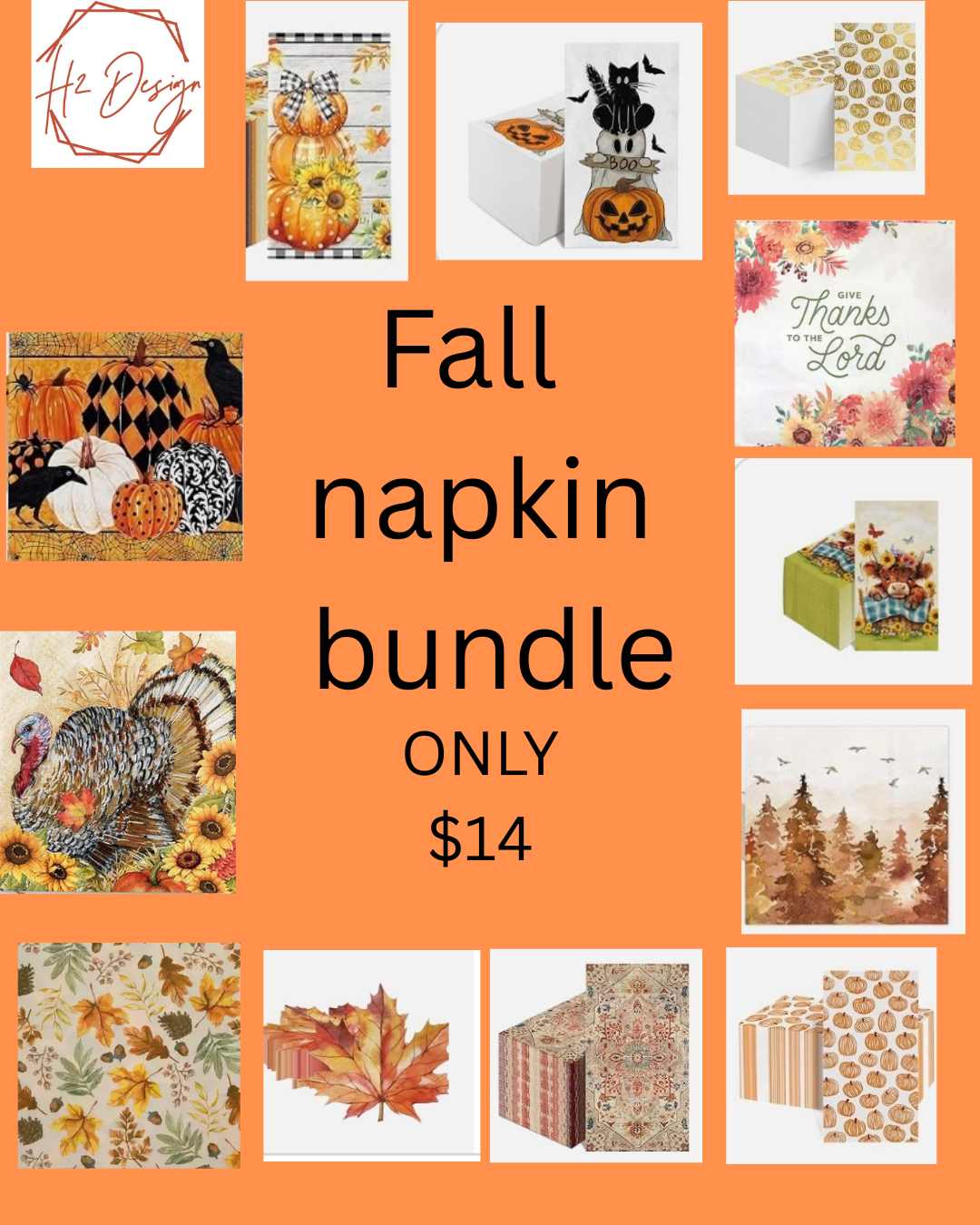 Fall napkin bundle