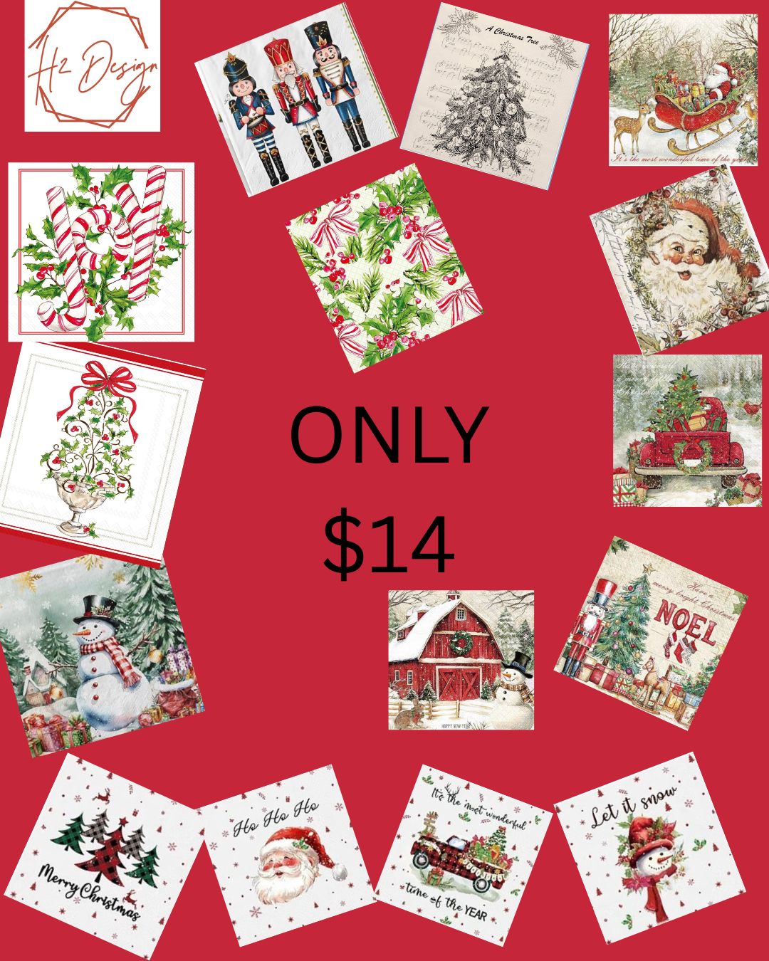 Christmas napkin bundle
