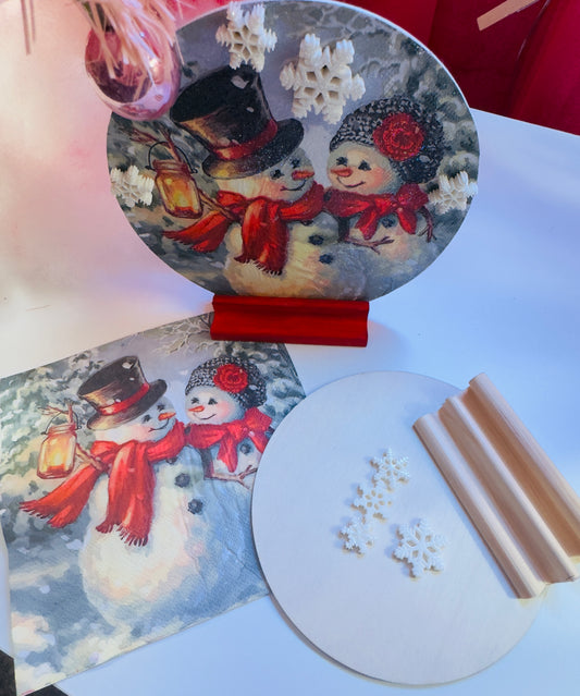 Snowman Couple Craft Kit
