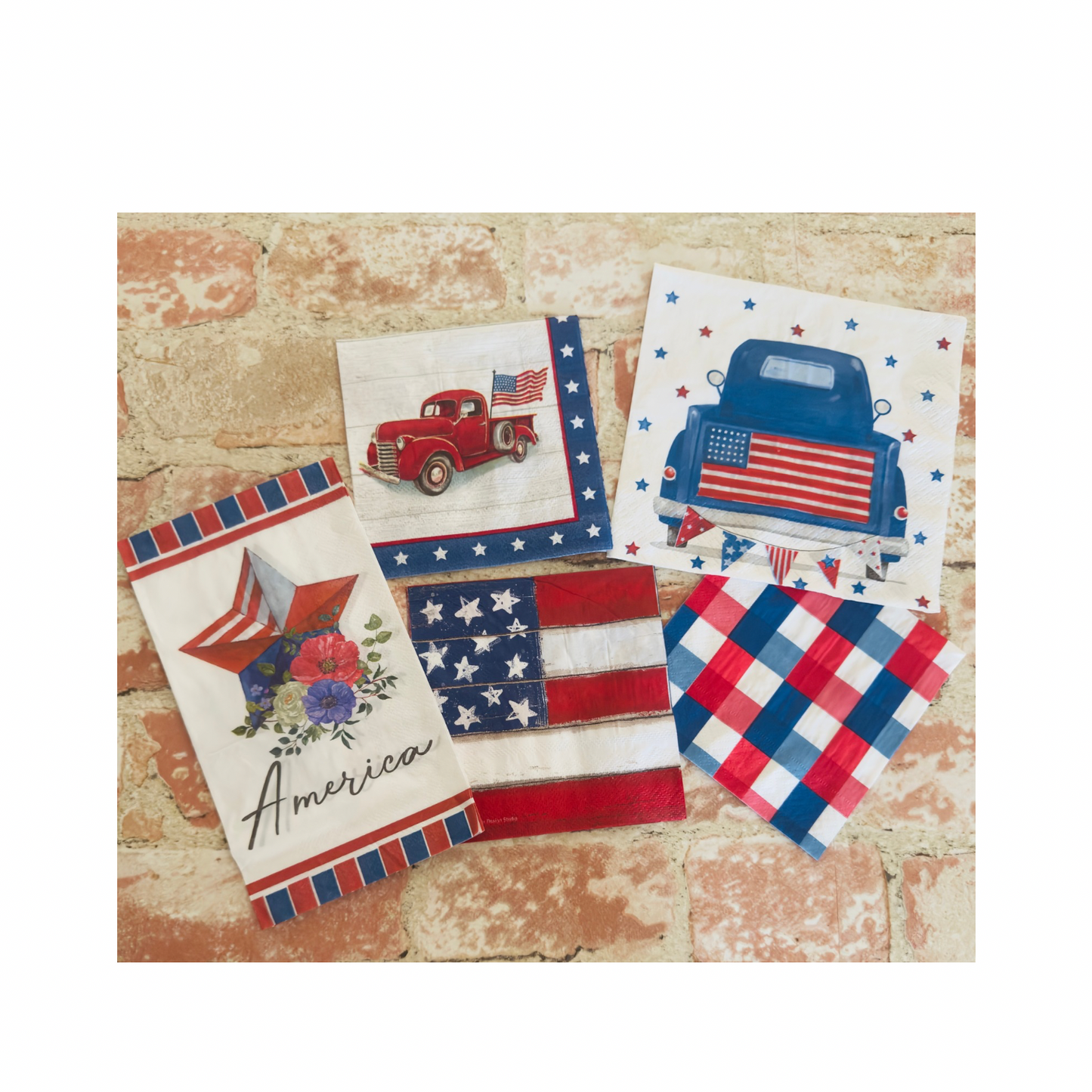 Patriotic napkin bundle